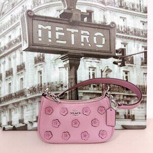 Coach CAJ98 Teri Mini Crossbody Bag With Floral Applique